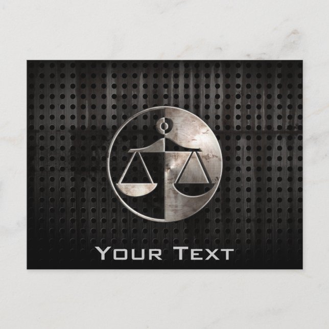 Rugged Justice Scales Postkarte (Vorderseite)