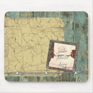 Rugged Planks Map Mousepad Mouse Pad