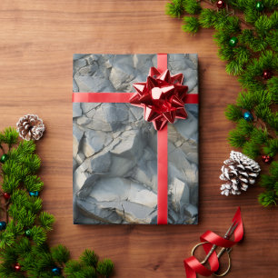 Rugged Stone Texture Wrapping Paper Roll Geschenkpapier