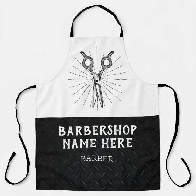 Rugged Trendy Modern Barbershop Ap Schürze (Vorderseite)