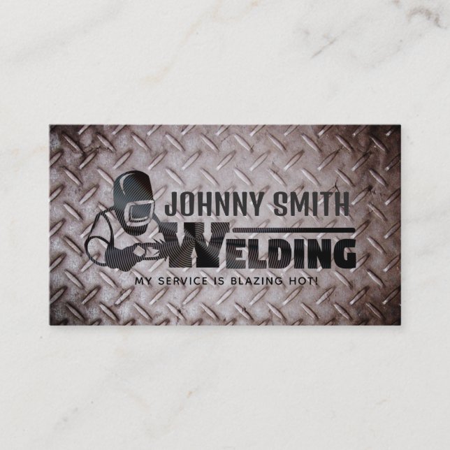 Rugged Welder Business Cards Visitenkarte (Vorderseite)