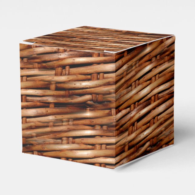 Rugged Wicker Basket Look Geschenkschachtel (Vorderseite)