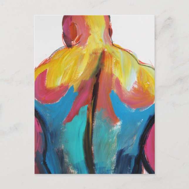 Rugger Man Broad Back Postkarte (Vorderseite)