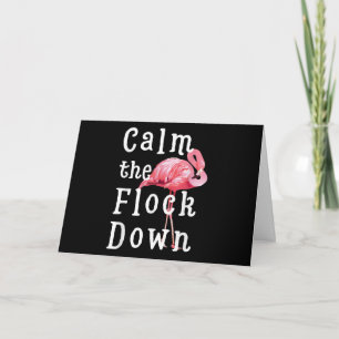 Ruh die Herde runter Flamingo Mädchen Lustiger Fl Karte