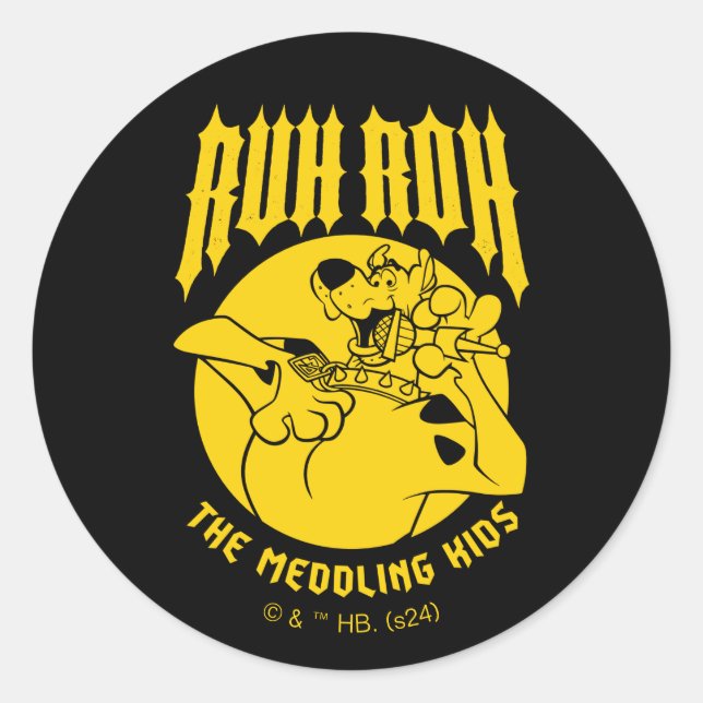 Ruh Roh Scooby-Doo Das Symbol der Medling Kids Runder Aufkleber (Vorderseite)