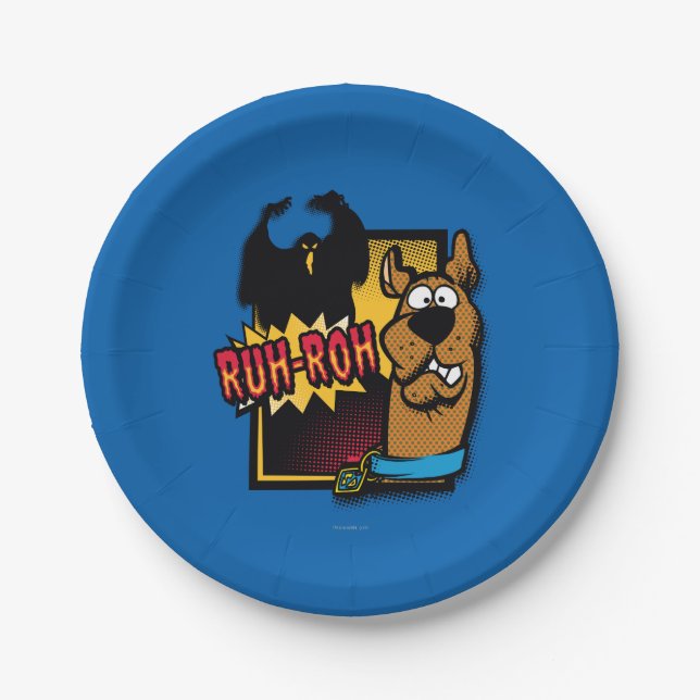 Ruh-Roh Scooby-Doo und ein Geist Pappteller (Vorderseite)