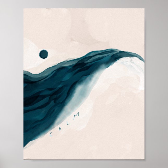 "Ruhe" Abstrakte Landschaft Poster (Vorne)
