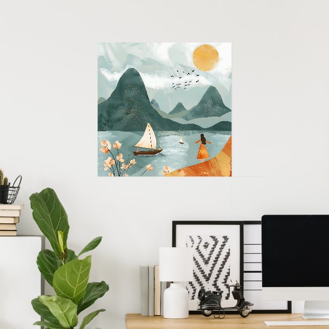 Ruhe am Meer Poster (Heimbüro)