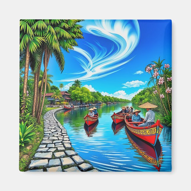 Ruhe auf dem Wasser Magnet (Vorne)