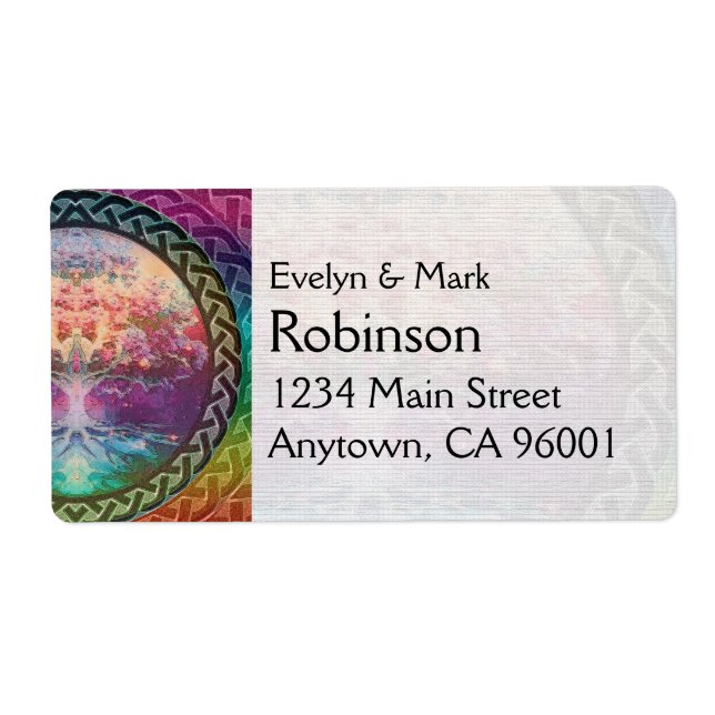 Ruhe Baum des Lebens in Regenbogenfarben (Vorne)