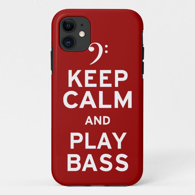 Ruhe behalt und Bass spielen Case-Mate iPhone Hülle (Rückseite)