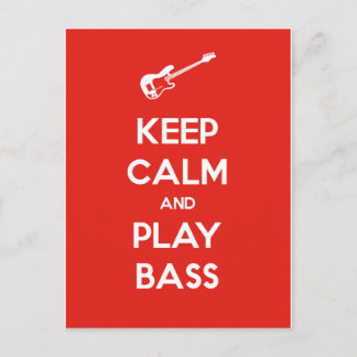 Ruhe behalt und Bass spielen Postkarte