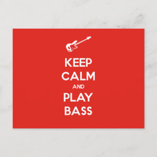 Ruhe behalt und Bass spielen Postkarte
