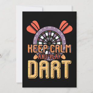 Ruhe behalt und Dart spielen Einladung