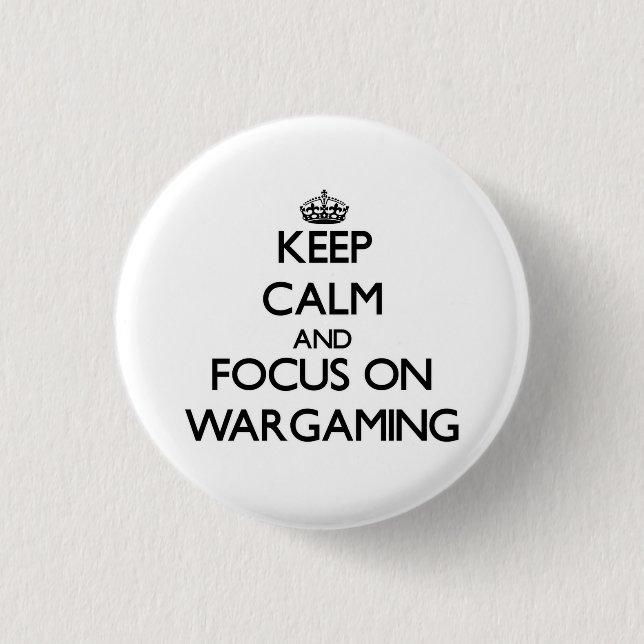 Ruhe behalt und Fokus auf Wargaming Button (Vorderseite)