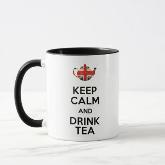 Ruhe behalt und Tee trinken Tasse