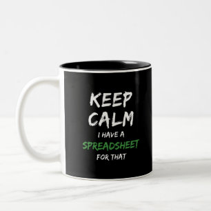 Ruhe behalten habe ich dafür eine Tabelle - Spread Zweifarbige Tasse