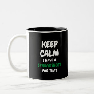 Ruhe behalten habe ich dafür eine Tabelle - Spread Zweifarbige Tasse