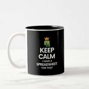 Ruhe behalten habe ich dafür eine Tabelle - Spread Zweifarbige Tasse