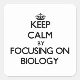 Ruhe behalten, indem man sich auf Biologie konzent Quadratischer Aufkleber
