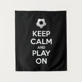 Ruhe behalten und abspielen wandteppich