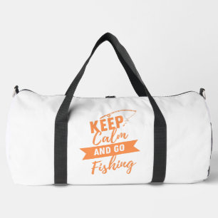 Ruhe behalten und angeln gehen duffle bag