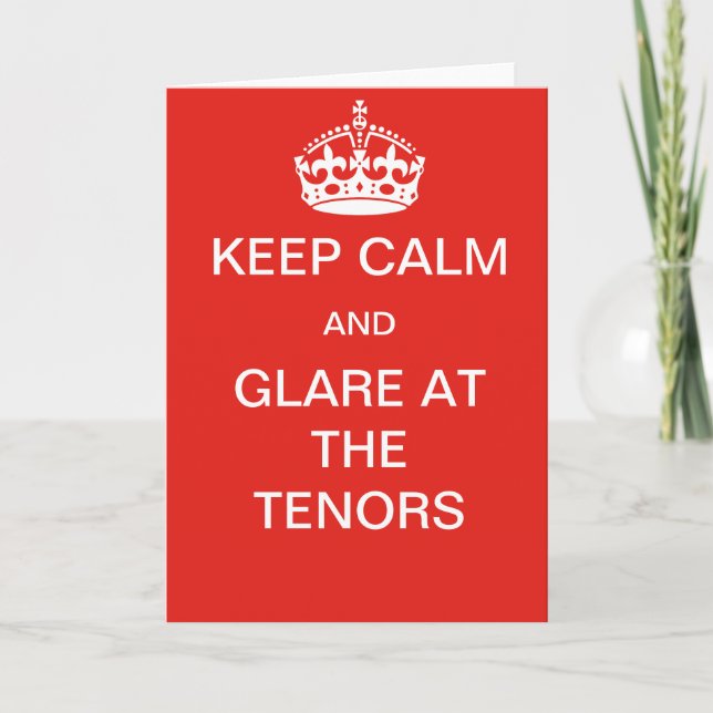Ruhe behalten und auf der Karte der Tenors sichtba (Vorderseite)