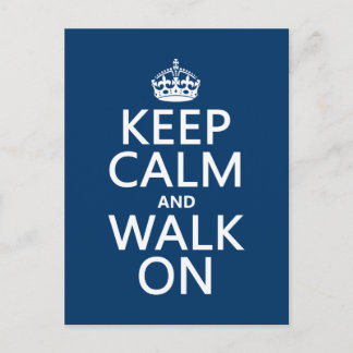 Ruhe behalten und auf laufen (Hintergrundfarbe) Postkarte