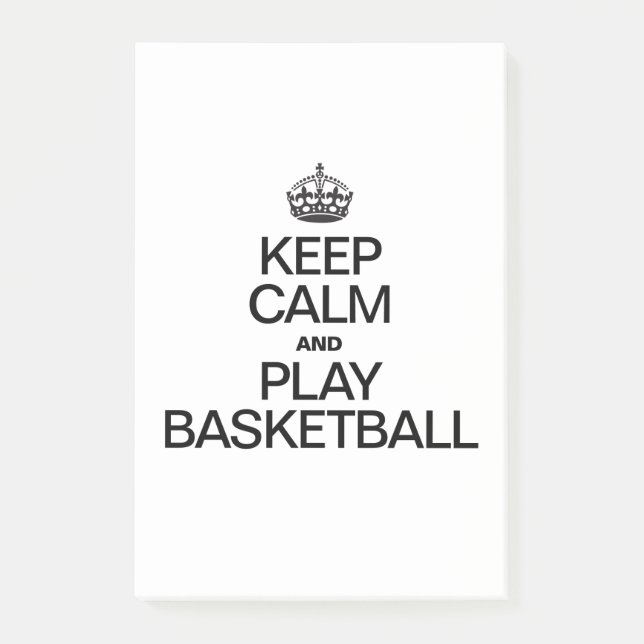 Ruhe behalten und Basketball spielen Post-it Klebezettel (Vorderseite)