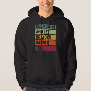 Ruhe behalten und Brayden Gelassen dieses Retro-Zi Hoodie