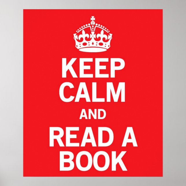 Ruhe behalten und Buch lesen Poster (Vorne)