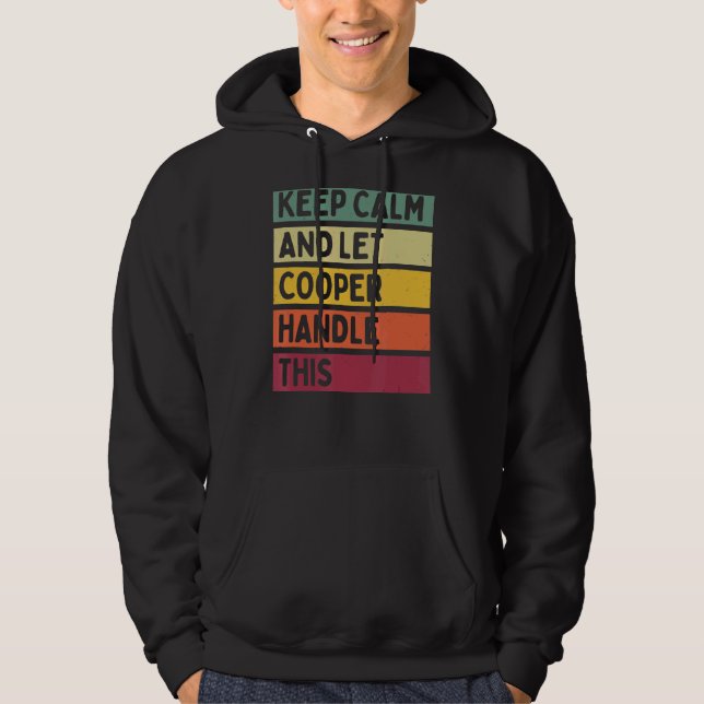 Ruhe behalten und Cooper-Handling dieses Retro-Zit Hoodie (Vorderseite)