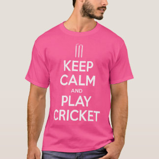 Ruhe behalten und Cricket Funny Cricket spielen T-Shirt