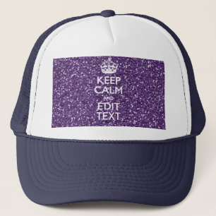 Ruhe behalten und den Glamour Ihres Textes Mauve h Truckerkappe