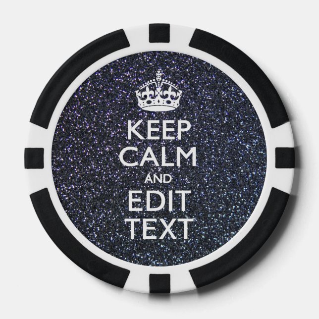 Ruhe behalten und den Text um Mitternacht haben Pokerchips (Vorderseite)