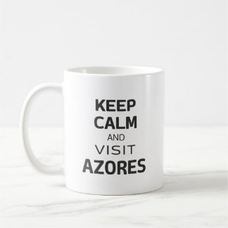Ruhe behalten und die Azoren zu besuchen Kaffeetasse