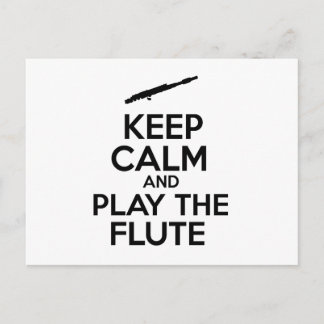 Ruhe behalten und die Flute spielen Postkarte