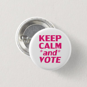 Ruhe behalten und die moderne Typografie mit rosa  Button