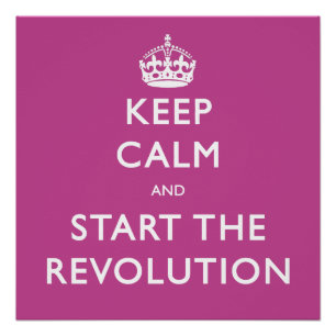 Ruhe behalten und die Revolution Lila zu starten Poster