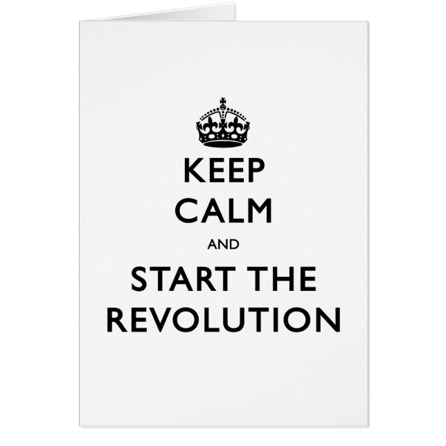 Ruhe behalten und die Revolution zu starten (Vorne)