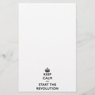 Ruhe behalten und die Revolution zu starten Briefpapier