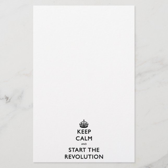 Ruhe behalten und die Revolution zu starten Briefpapier (Vorderseite)