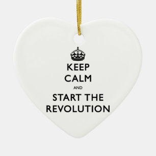 Ruhe behalten und die Revolution zu starten Keramikornament