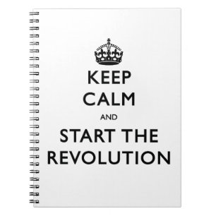 Ruhe behalten und die Revolution zu starten Notizblock