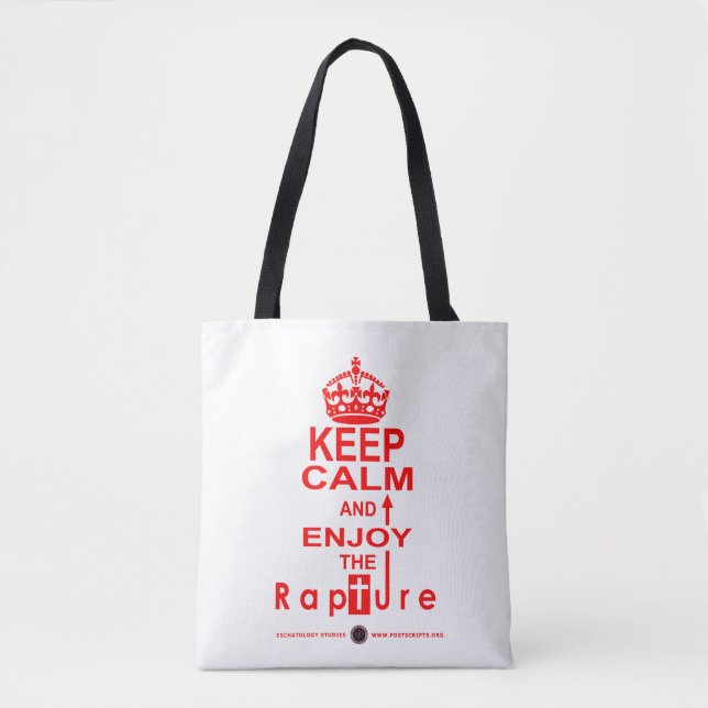 Ruhe behalten und die Vergewaltigung genießen Tasche (Vorderseite)