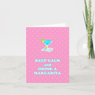 Ruhe behalten und eine Margarita-Karte trinken Karte