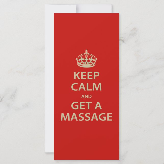 Ruhe behalten und eine Massage erhalten (Vorderseite)