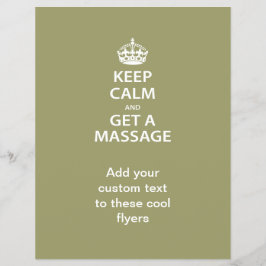 Ruhe behalten und eine Massage erhalten Flyer