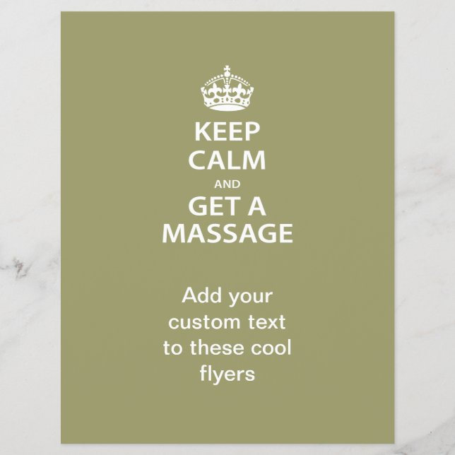 Ruhe behalten und eine Massage erhalten Flyer (Vorne)