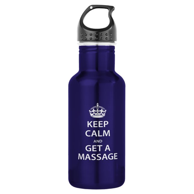 Ruhe behalten und eine Massage erhalten Trinkflasche (Vorderseite)